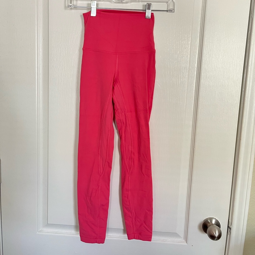 lululemon guava pink align leggings size 0 25”